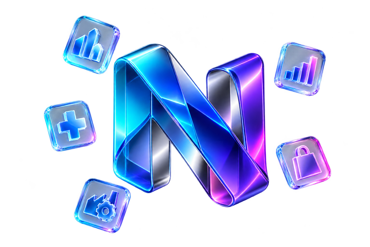 Glass Novera N surrounded by connected technology symbols